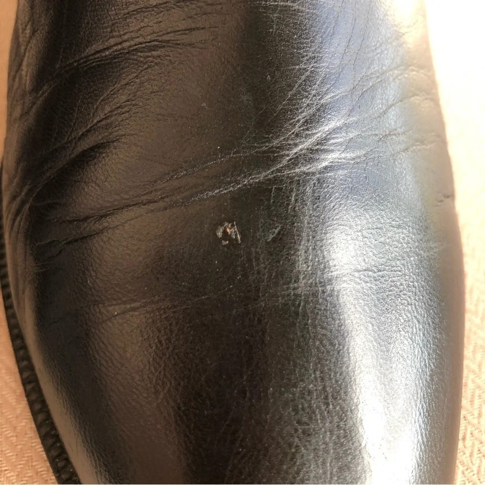 Bragano Cole Haan Made in Italy Leather Zipper Up Black‎ Leather Lined Boot 8
